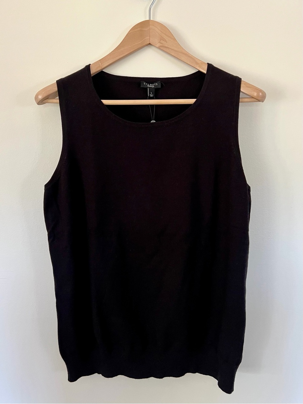 Talbots Black Sleeveless Knit Shell Tank